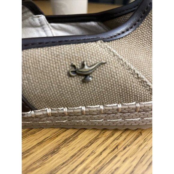 Disney Call It Spring Size 7 Aladdin Lamp Lion Brown Espadrille Vegan Flats Rare - Picture 11 of 11